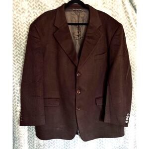 Loro Piana Italy Mens Pure Cashmere Jacket 50R Cocoa elegant luxury old money